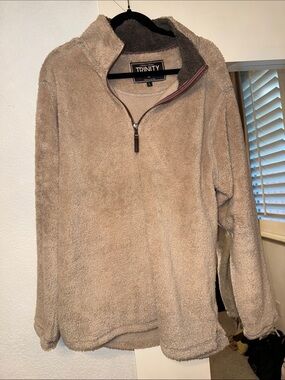 American Tradition Trinity Men’s Taupe Sherpa Half-Zip Pullover